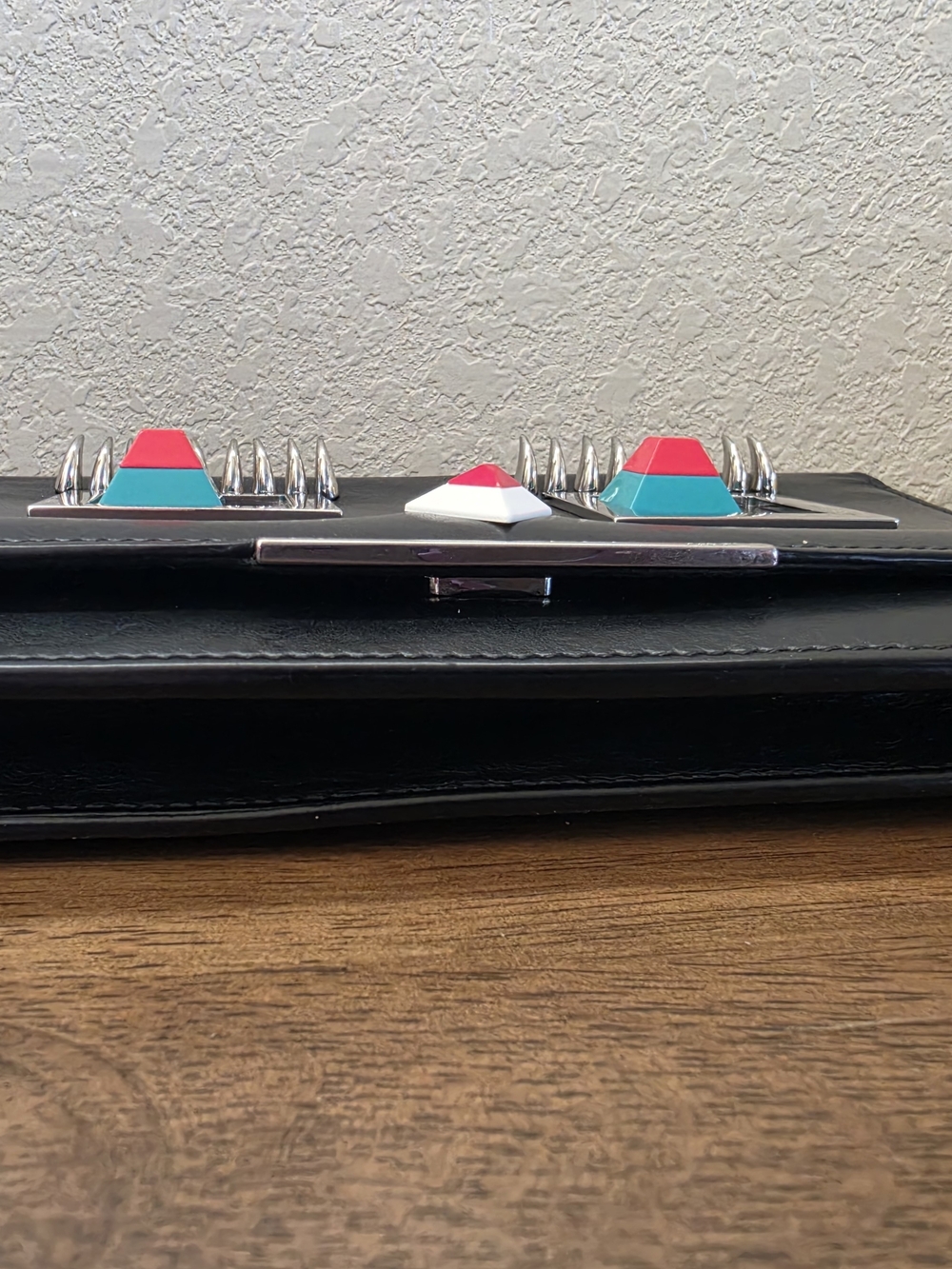 Fendi Black Leather Hypnoteyes Clutch Purse - Picture 9 of 16
